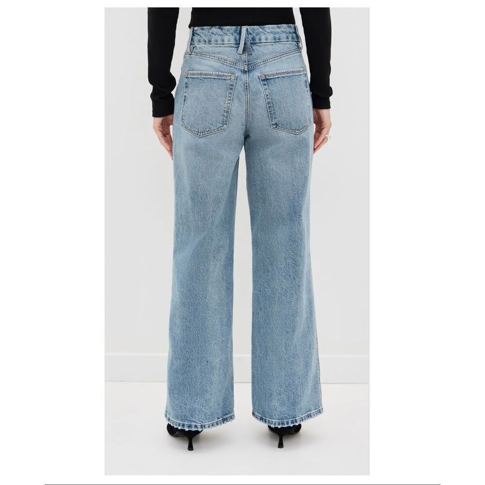 Good American Women’s Good Skate High Rise Wide Leg Indigo 756 - Picture 4 of 13